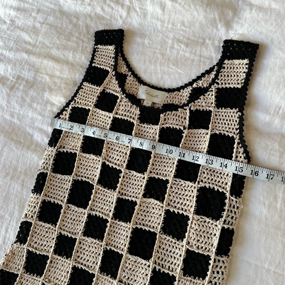 Cleobella Danika Crochet Dress Checkered Black/White Size XS - Picture 9 of 10